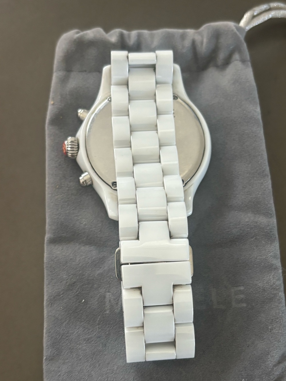 Michele Jetway Diamond White Ceramic Chronograph Watch MWW17B000001 - Picture 3 of 12